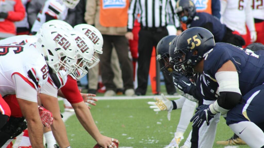 football players on field